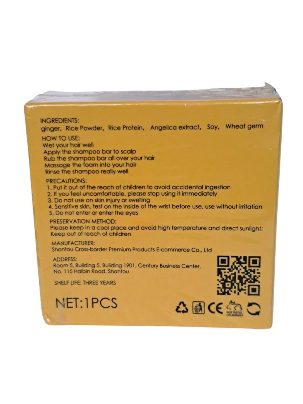 2-Pack Ginger Shampoo Bar Thickens Hair 3.5 oz per bar Jaysuing